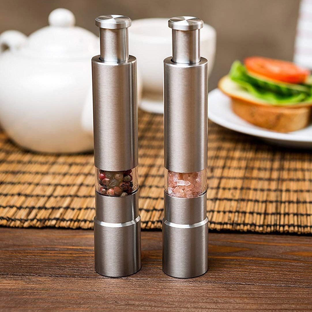 Premium Stainless Steel Salt and Pepper Spice Grinder - Wear n Wander