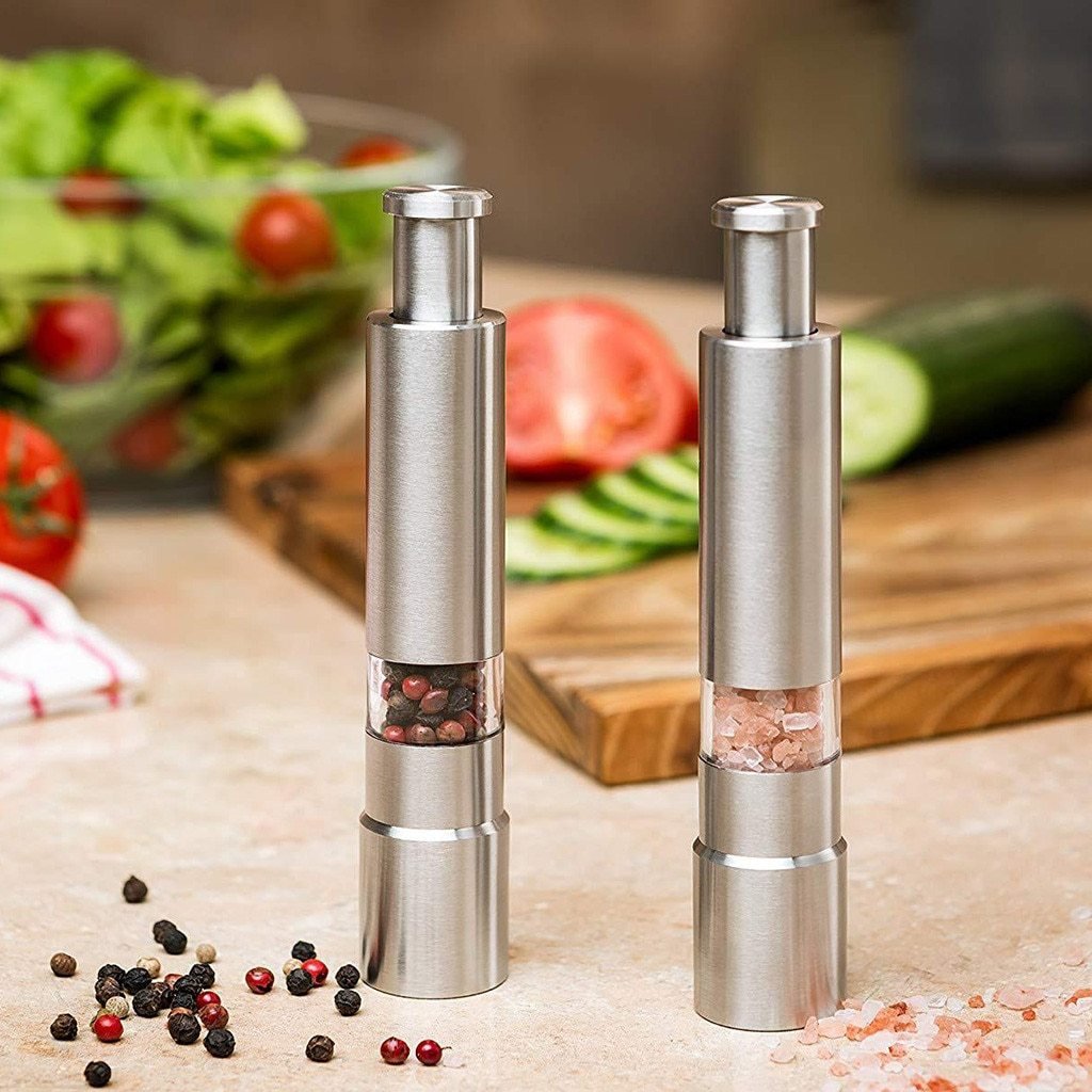 Premium Stainless Steel Salt and Pepper Spice Grinder - Wear n Wander