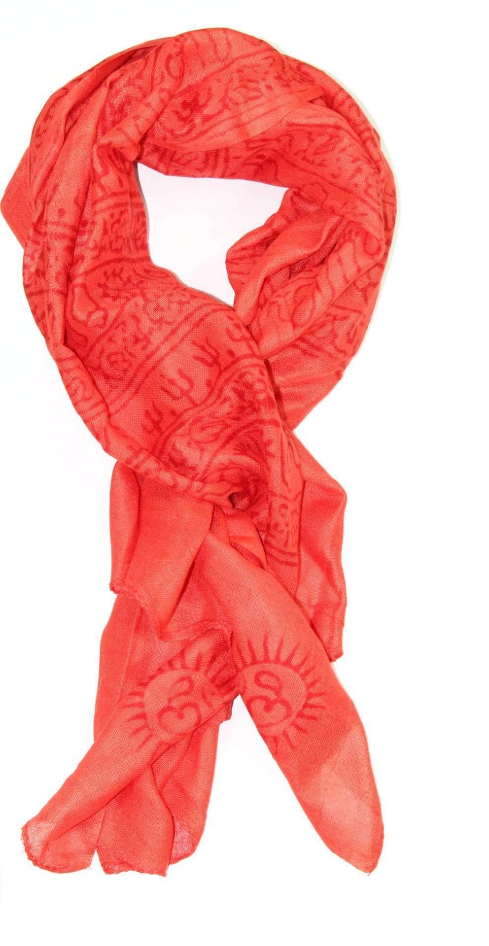 Primordial Om & Asian Symbols Printed Scarf - Wear and Wander