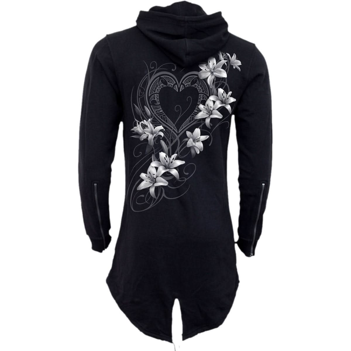 PURE OF HEART - Ladies Fish Tail Full Zip Hoody - Zip Sleeve - Wear and Wander