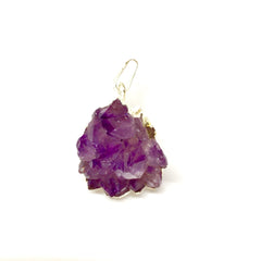 Purple Amethyst Cluster Pendant - Wear and Wander