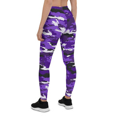 Purple Camo Leggings for Women - Wear and Wander