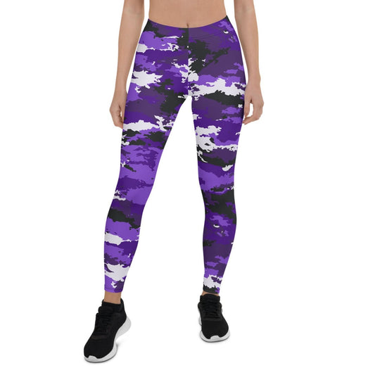 Purple Camo Leggings for Women - Wear and Wander