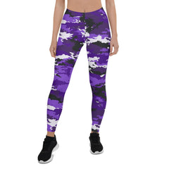 Purple Camo Leggings for Women - Wear and Wander