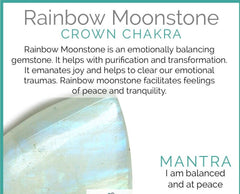 Rainbow Moonstone & Crystal Quartz Stretch Bracelet! Genuine Crystals! - Wear and Wander