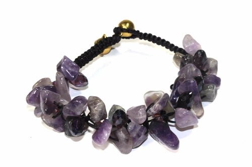 Raw Amethyst Stone Bracelet - Wear and Wander