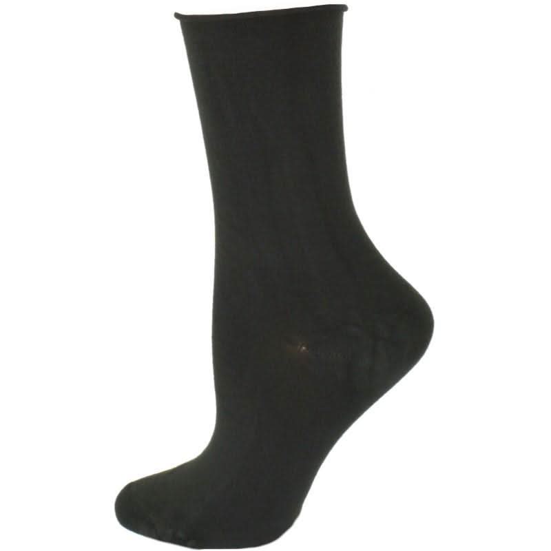 Rayon from Bamboo Roll Top Mid - Calf Crew Socks 3 Pair Pack - Wear and Wander