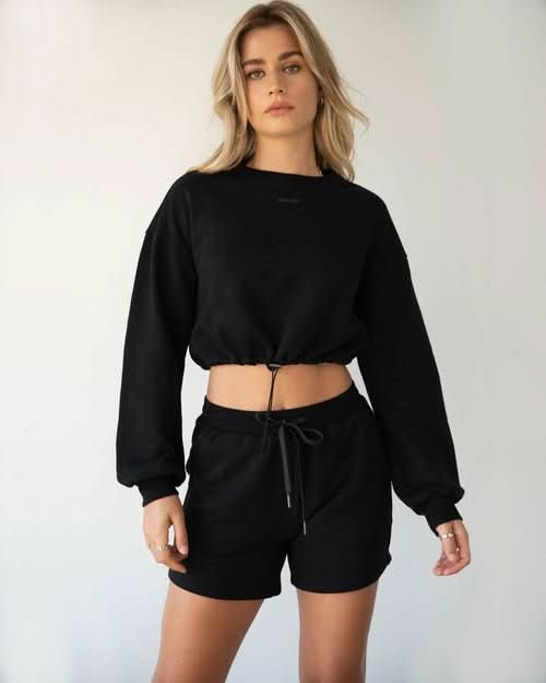 Rebody Puff Sleeve Crop Sweatshirt - Wear and Wander