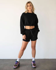 Rebody Puff Sleeve Crop Sweatshirt - Wear and Wander