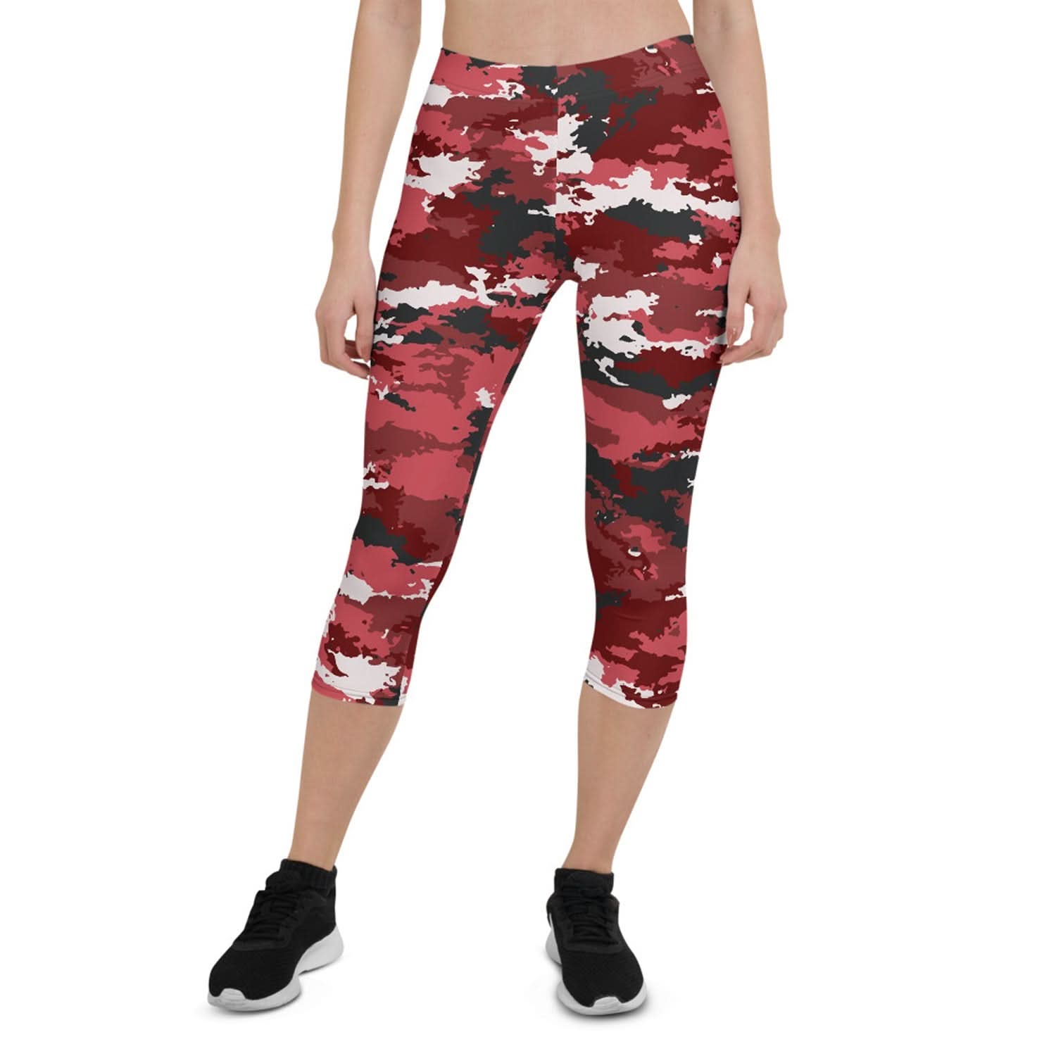 Red Camo Capri Leggings - Wear and Wander