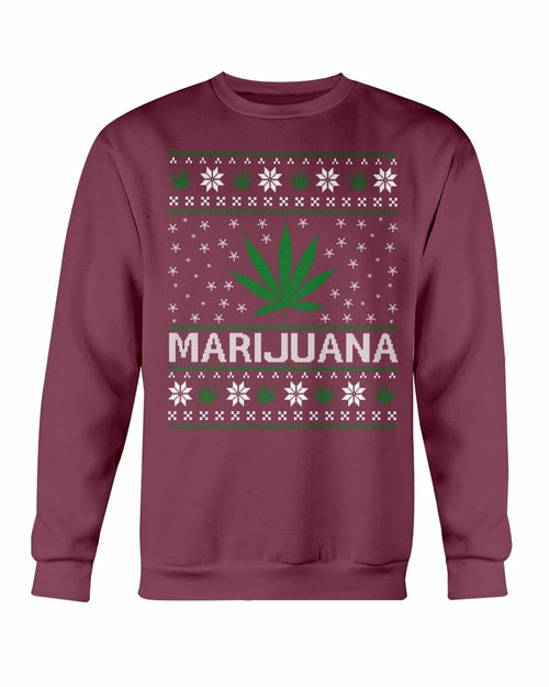 Sudadera de invierno con marihuana