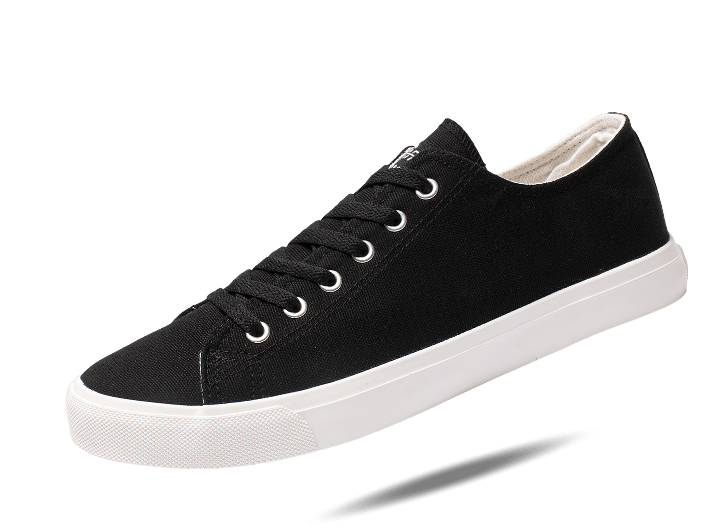 Retro Black/White Canvas Sneakers Unisex Size - Cushioned Insole - Wear and Wander