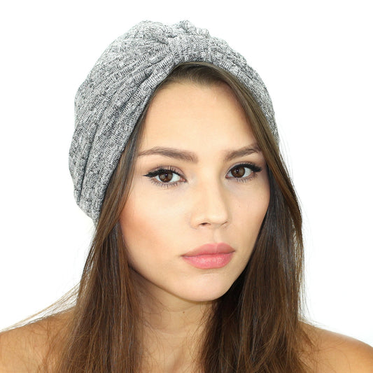 Rib Knit Sweater Turban - Wear and Wander