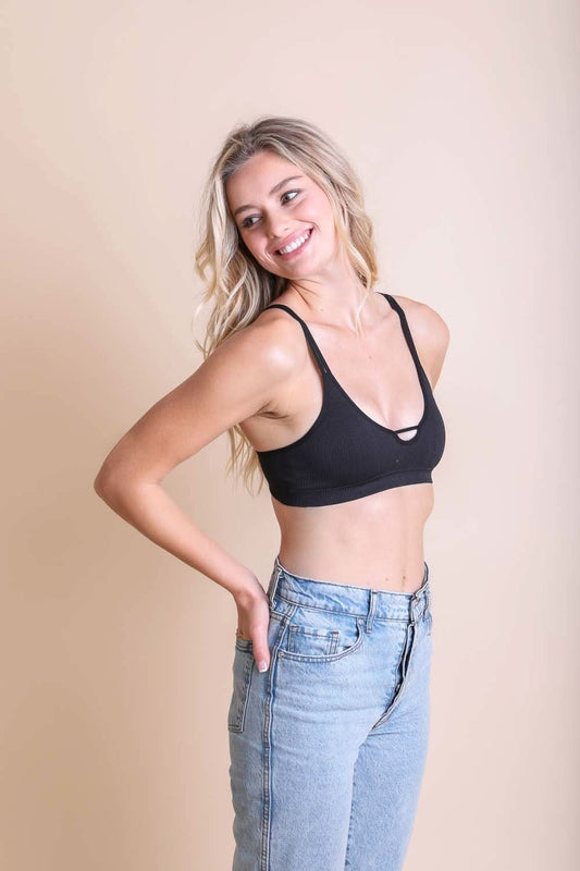 Ribbed Keyhole Bralette - Wear and Wander