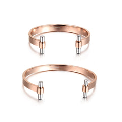 Rose Gold Love Couple Cuff - Wear and Wander