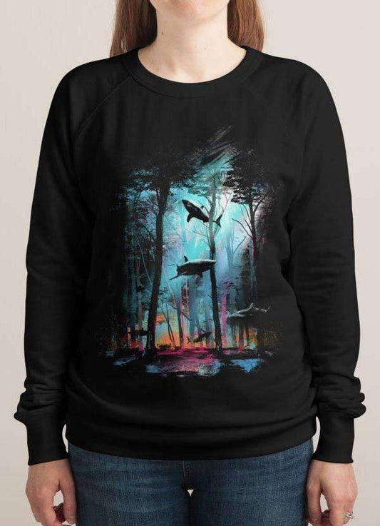 SUDADERA ESTAMPADA SHARK FOREST MUJER