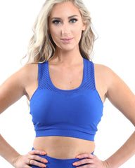 SALE! 50% OFF! Milano Seamless Sports Bra - Blue [MADE IN ITALY] - Wear and Wander