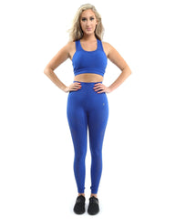 SALE! 50% OFF! Milano Seamless Sports Bra - Blue [MADE IN ITALY] - Wear and Wander