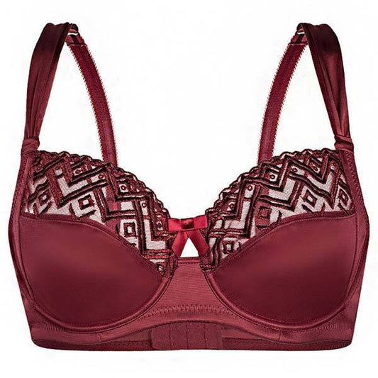 Sassa Bordeaux Semi - Sheer Full Figure Bra - Wear and Wander