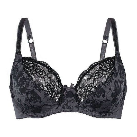 Sassa Charming Floral Semi Sheer Lace Demi Bra - Wear and Wander