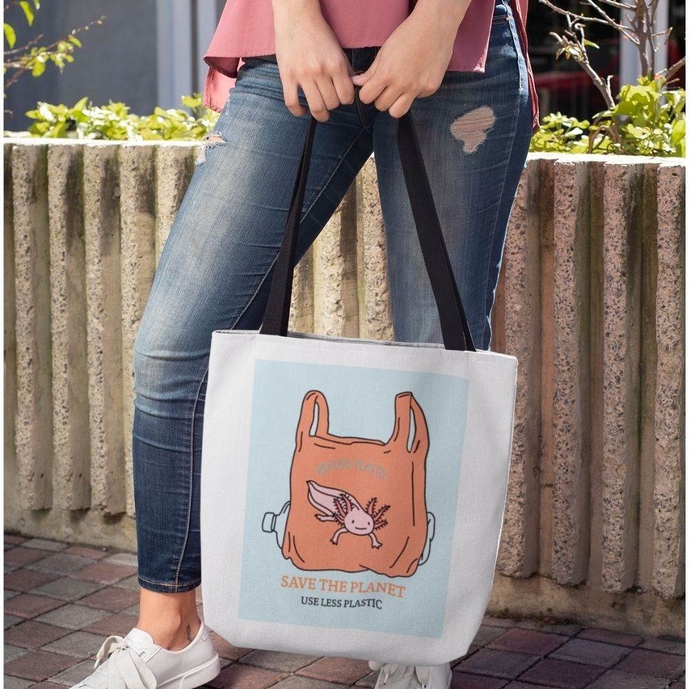 Save Axolotl Edition Shopper Tote Bag Medium - Wear n Wander