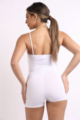 Sexy Spaghetti Strap Party Comfy Daily Basic Short Bodycon Romper - Wear and Wander