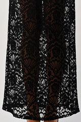 Sheer Lace Maxi Skirt with Drawstring Waist - Wear and Wander