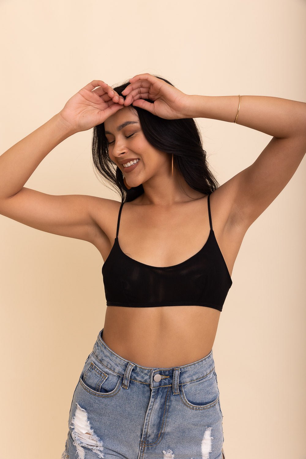 Sheer Mesh Basic Bralette - Wear and Wander