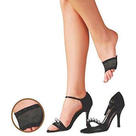 Sheer Open Toe Cover With Cushion Non - Skid Sole 4 pair Pack - Wear and Wander