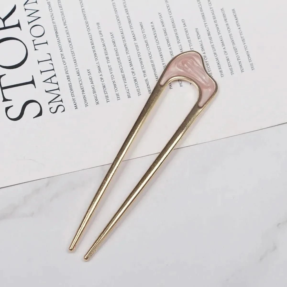 Shell Hairpin Metal U Shaped Hair Pins Hair Fork U French Hair Pin Simple And Fashionable Hair Accessories For Women - Wear and Wander