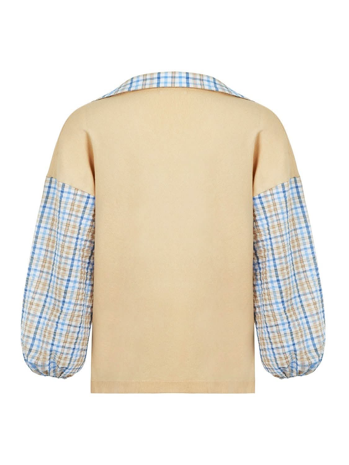 Shirt Collar Knit Top - Wear and Wander