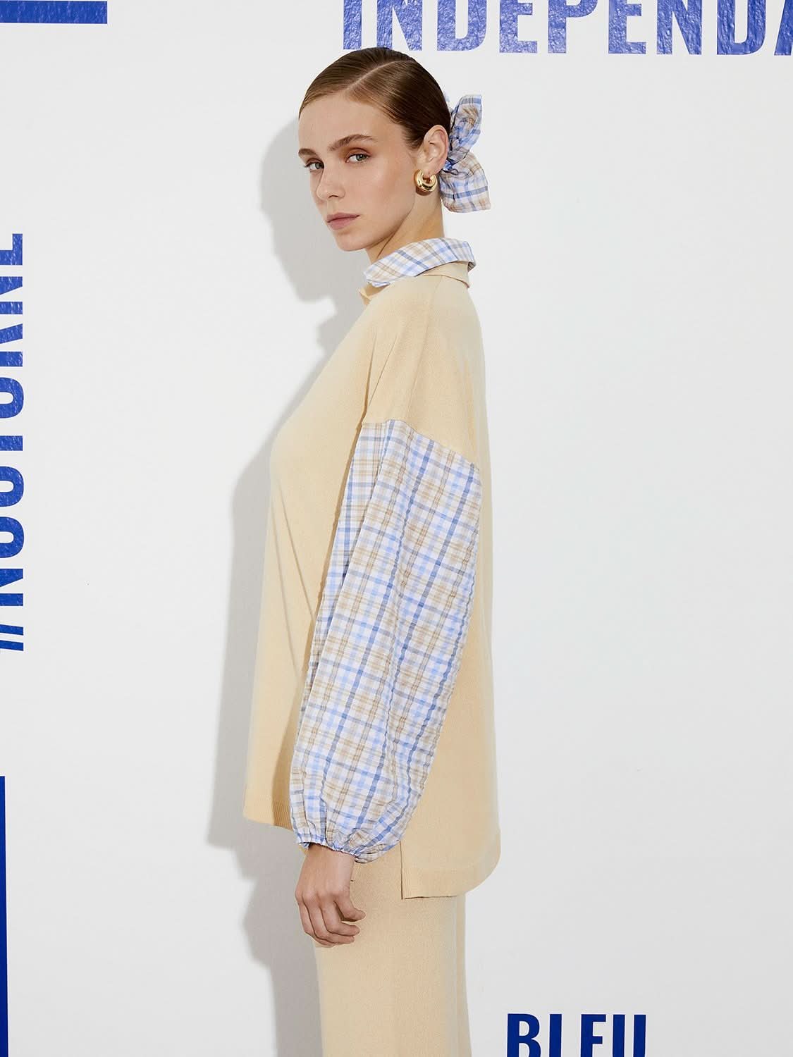 Shirt Collar Knit Top - Wear and Wander