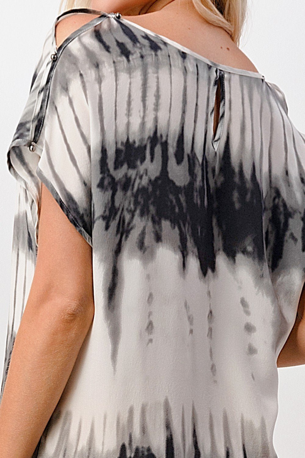 Short Sleeve Tie - Dye Shift Dress - Wear and Wander