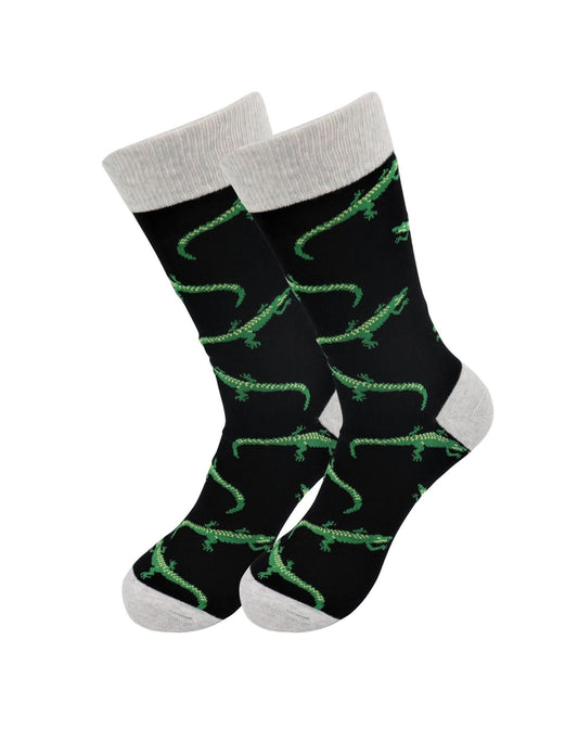 Sick Socks – Alligator – Animals Casual Dress Socks - Wear and Wander