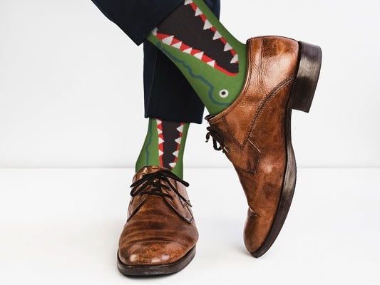 Sick Socks – Crocodile – Down South Casual Dress Socks - Wear and Wander