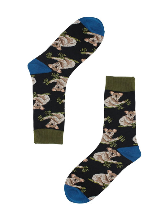 Sick Socks – Koala – Exotic Animals Casual Dress Socks - Wear and Wander
