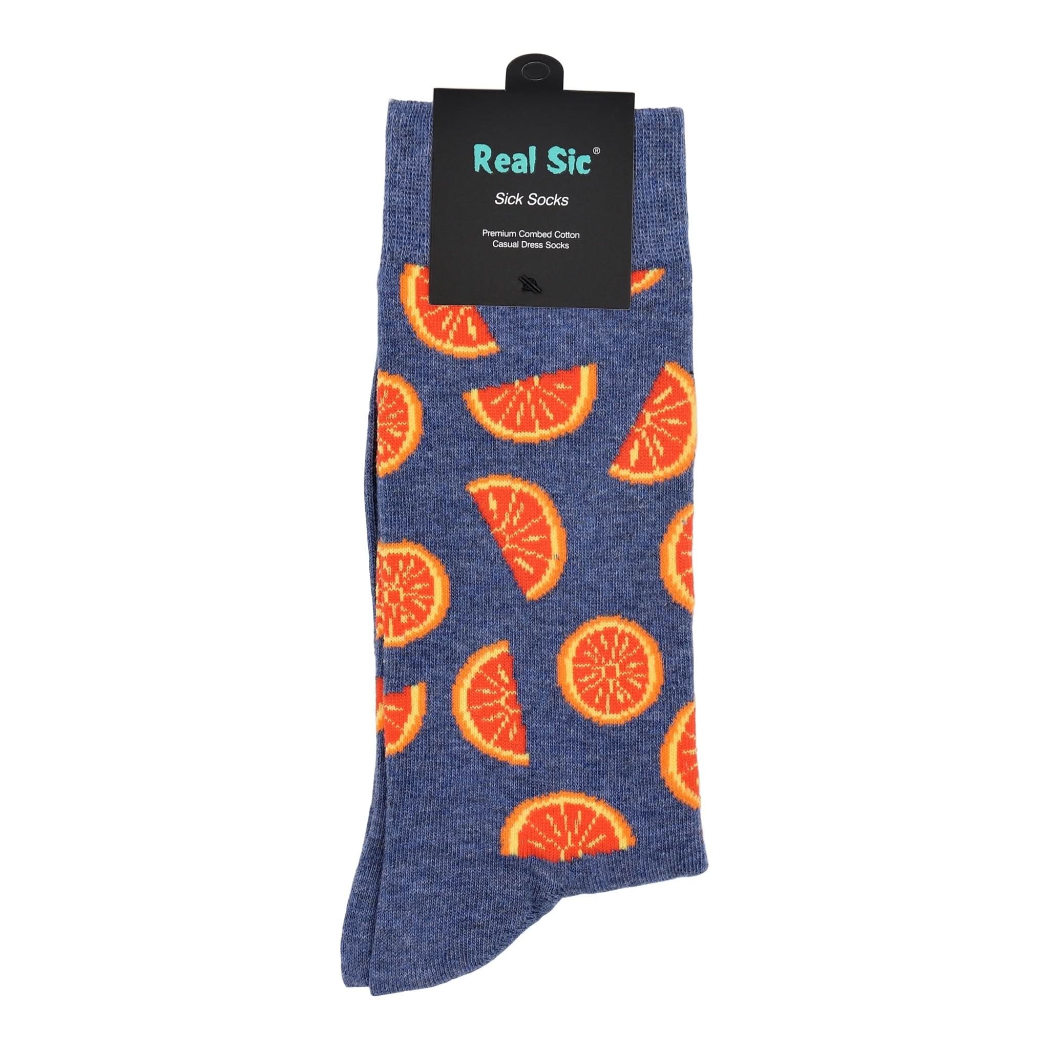 Sick Socks – Orange – Down on the Farm Socks For Men and Women - Wear and Wander