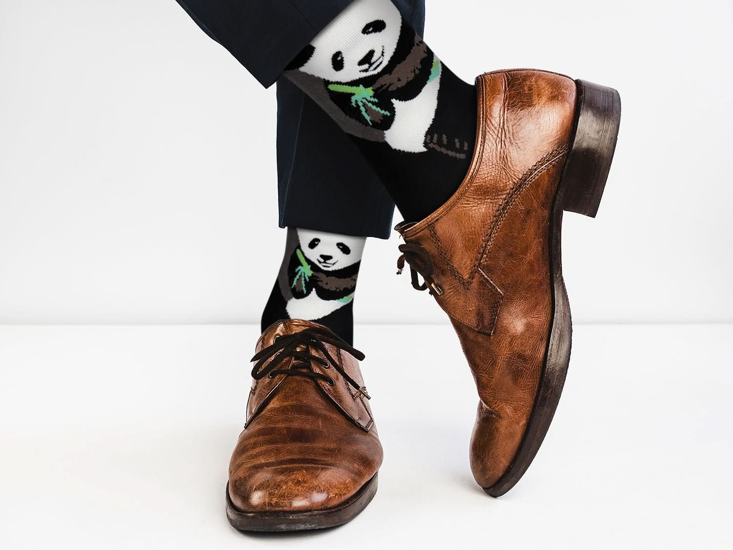 Sick Socks – Panda – AnimalCasual Dress Socks - Wear and Wander