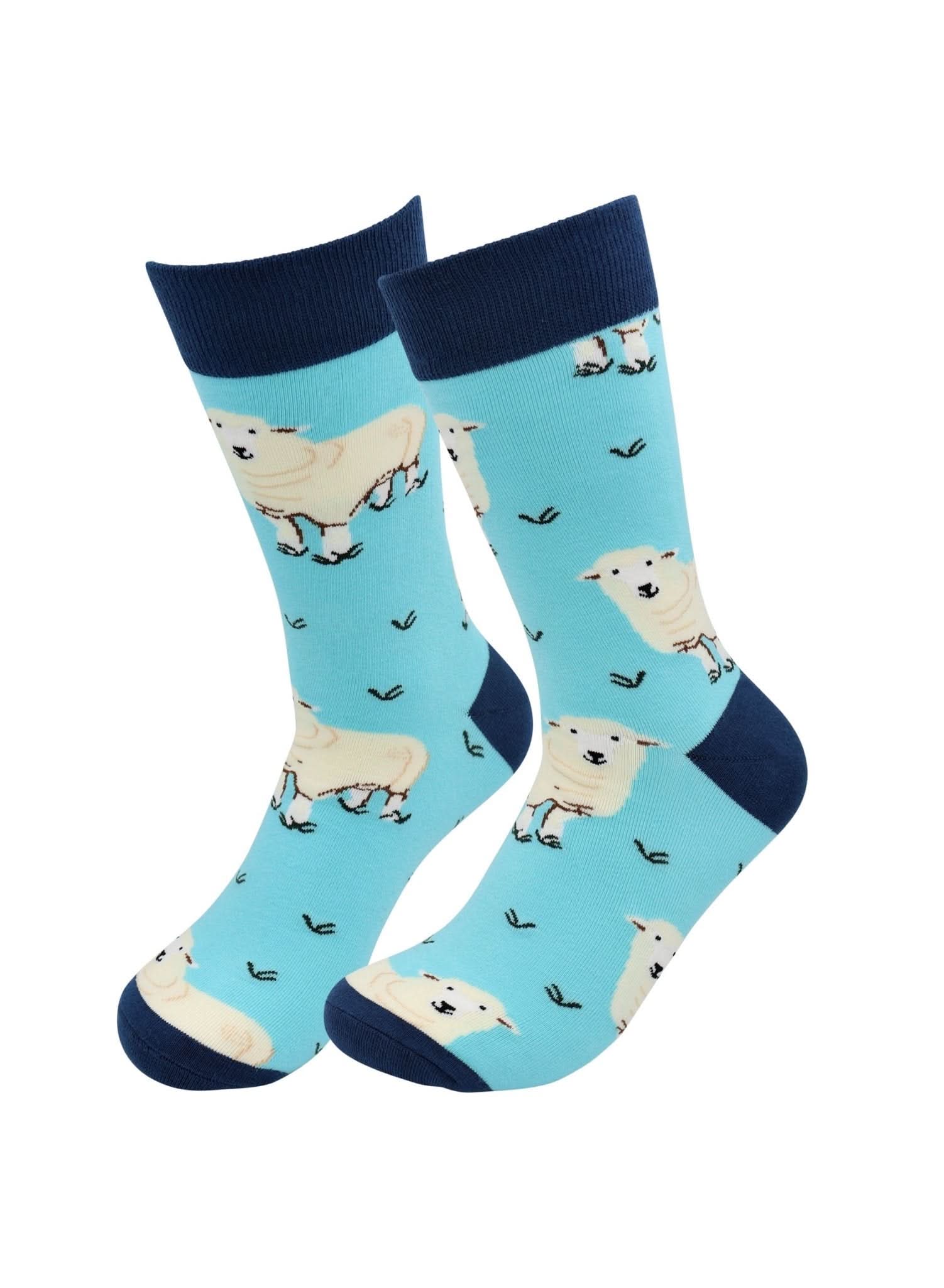 Sick Socks – Sheep – Down on the Farm Casual Dress Socks - Wear and Wander