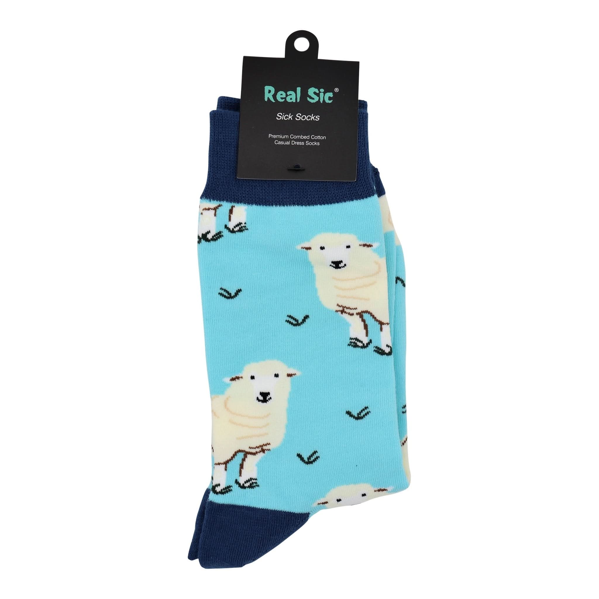 Sick Socks – Sheep – Down on the Farm Casual Dress Socks - Wear and Wander