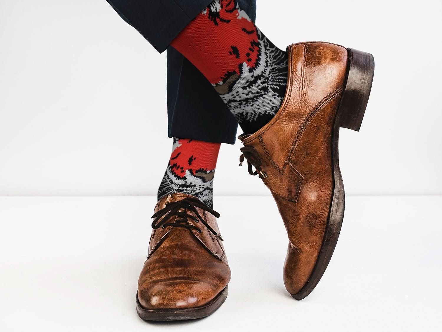 Sick Socks - Tiger (Black) – Exotic Animals Casual Dress Socks - Wear and Wander