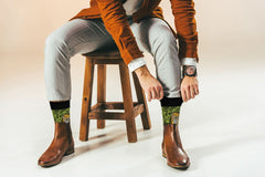 Sick Socks – Tiger(Green) – Exotic Animals Socks - Wear and Wander