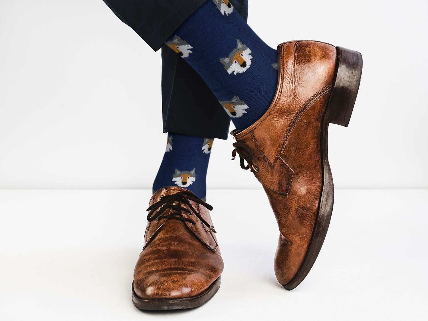 Sick Socks – Wolf Head – Exotic Animals Casual Dress Socks - Wear and Wander