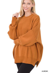 Side Slit Oversized Sweater - Wear and Wander