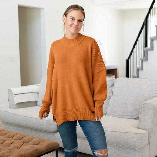 Side Slit Oversized Sweater - Wear and Wander