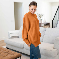 Side Slit Oversized Sweater - Wear and Wander