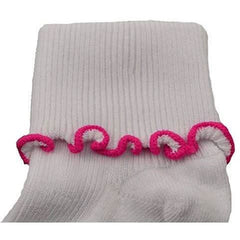 Sierra Socks Girls Cotton Lettuce Ruffle Ripple Edge Turn Cuff - Wear and Wander