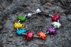 Silver Elephant Stone Bracelet - Wear and Wander