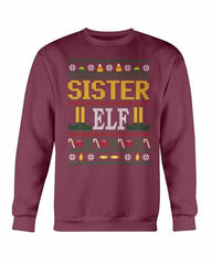 Sister Elf Christmas Sweatshirt - Wear and Wander