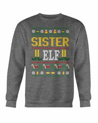Sister Elf Christmas Sweatshirt - Wear and Wander